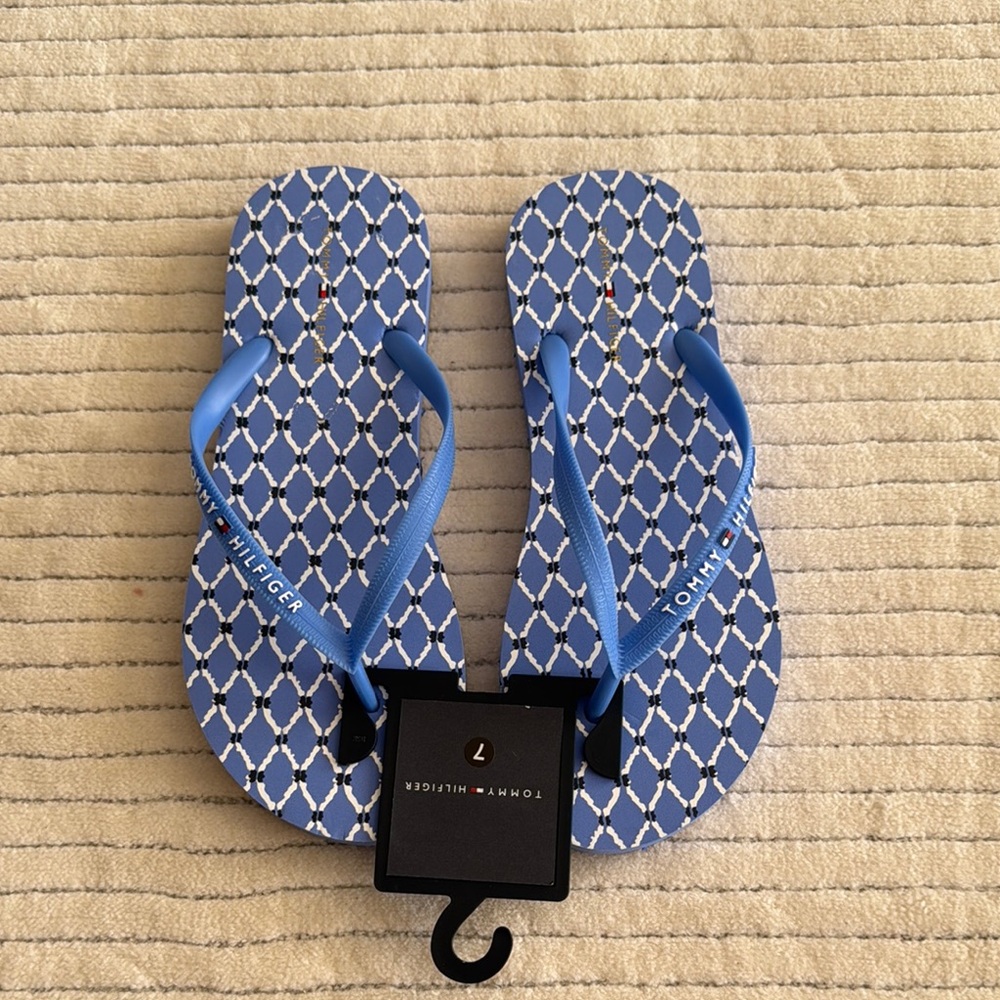 Tommy Hilfiger Blue Flip Flops